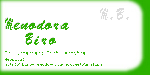 menodora biro business card